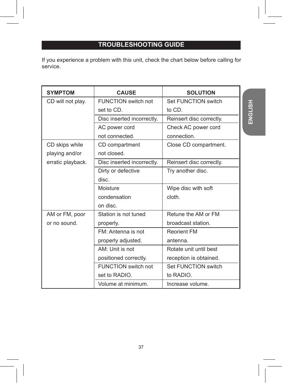 Lexibook RCD150FE User Manual | Page 37 / 130