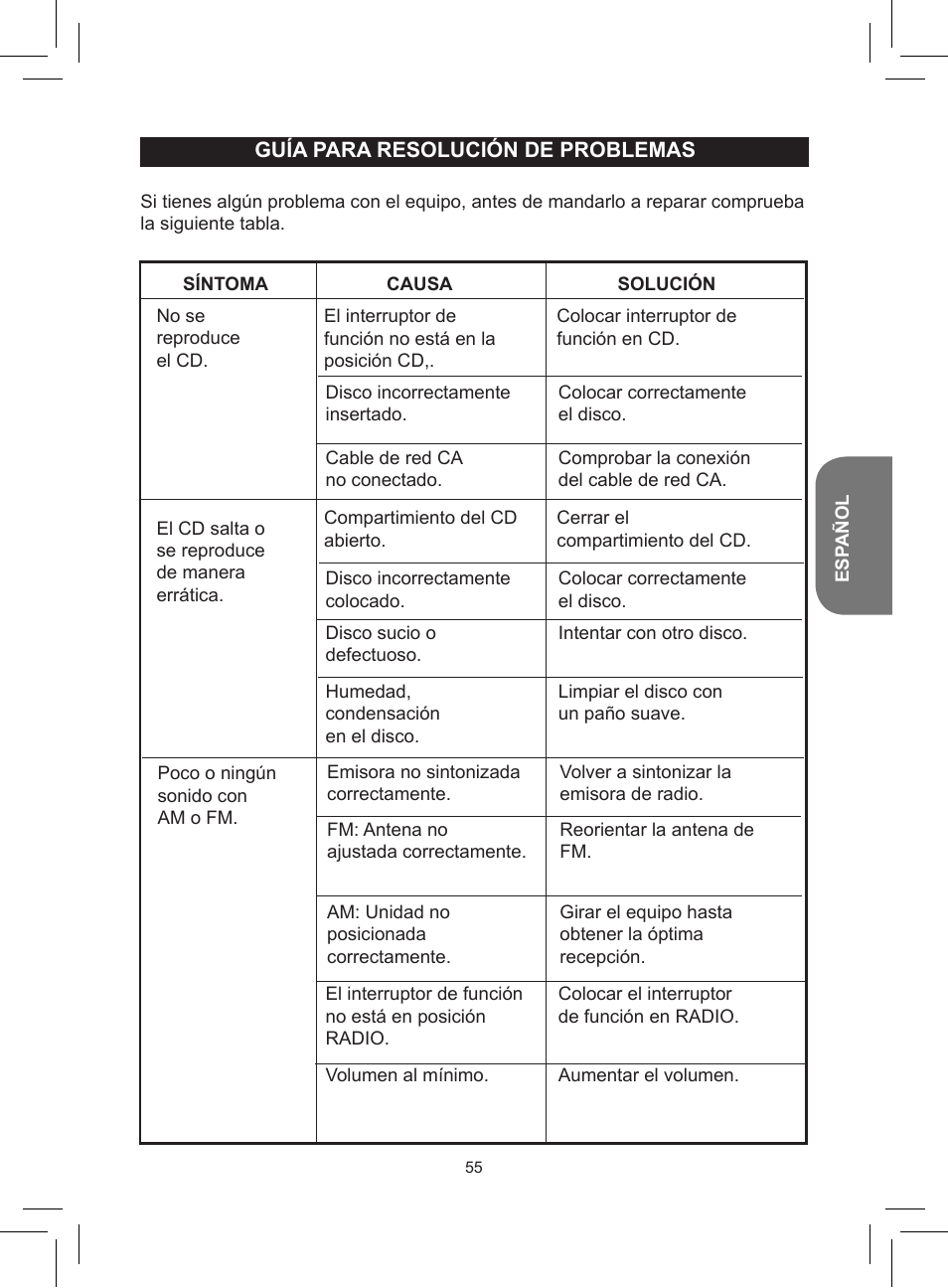 Lexibook RCD150FE User Manual | Page 55 / 130