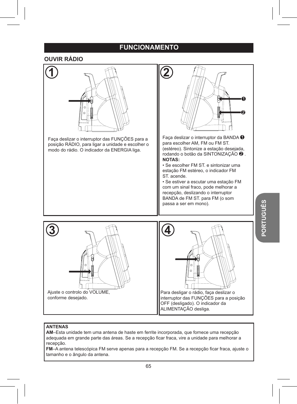 Funcionamento | Lexibook RCD150FE User Manual | Page 65 / 130