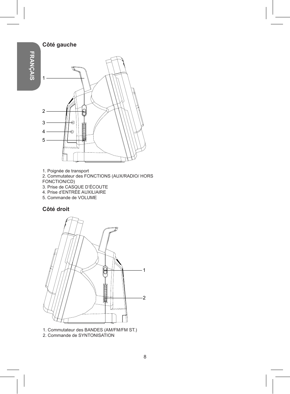 Lexibook RCD150FE User Manual | Page 8 / 130
