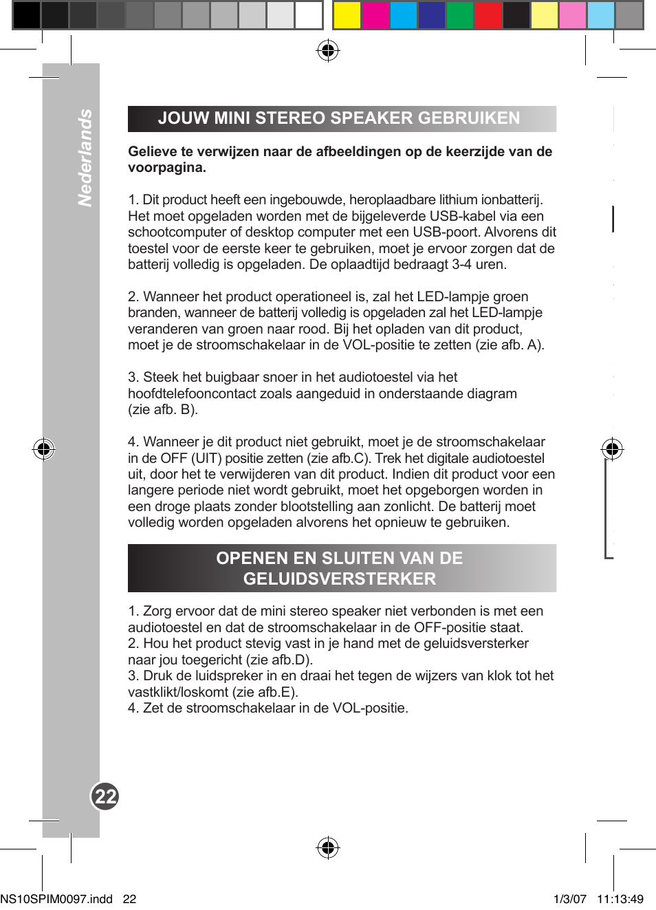 Nederlands | Lexibook NS10SP User Manual | Page 22 / 23