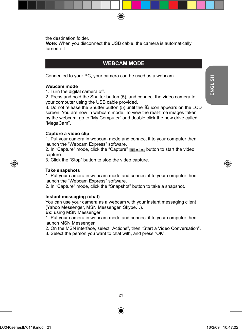 Lexibook DJ040 Series User Manual | Page 21 / 75