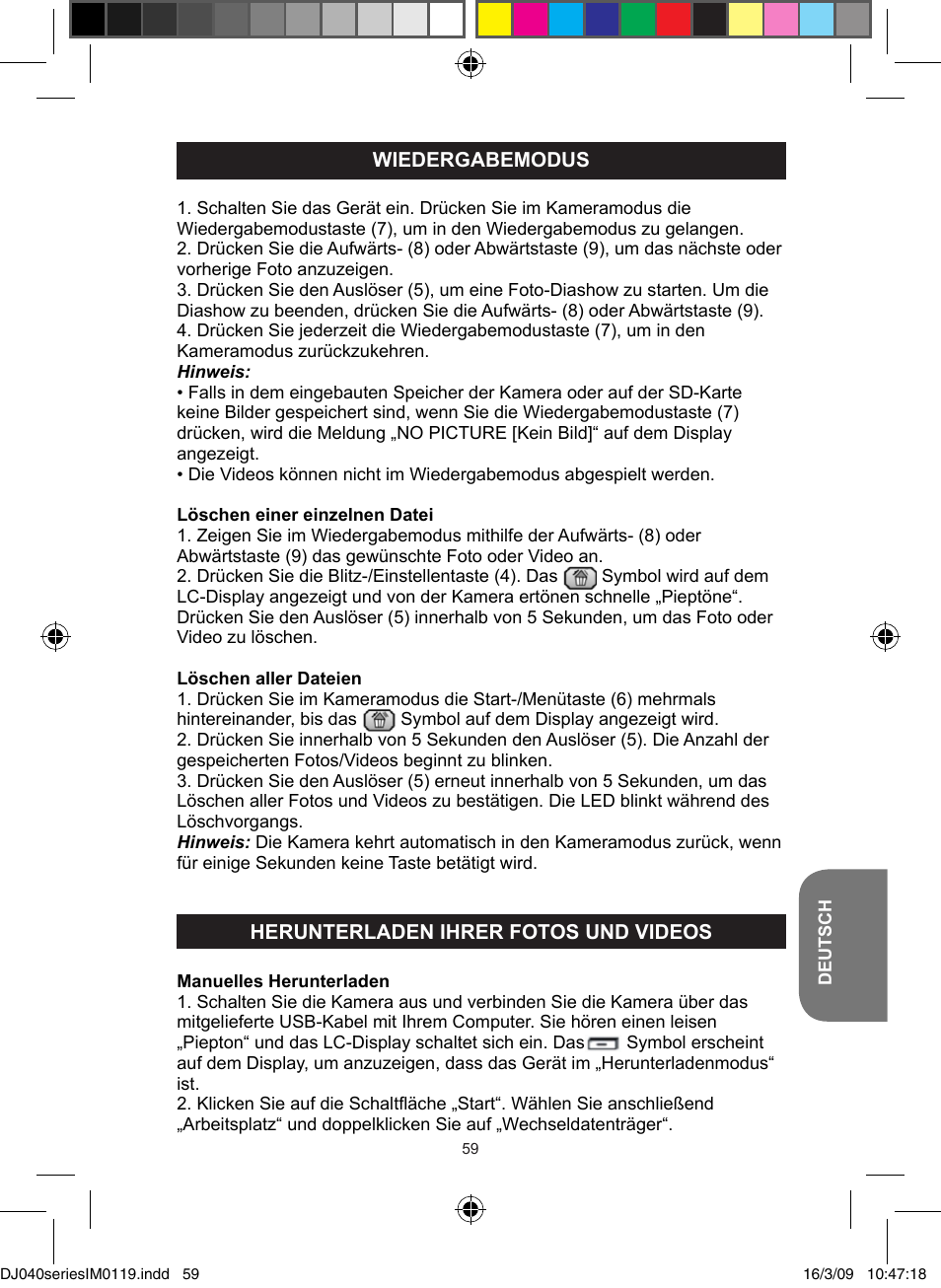 Lexibook DJ040 Series User Manual | Page 59 / 75