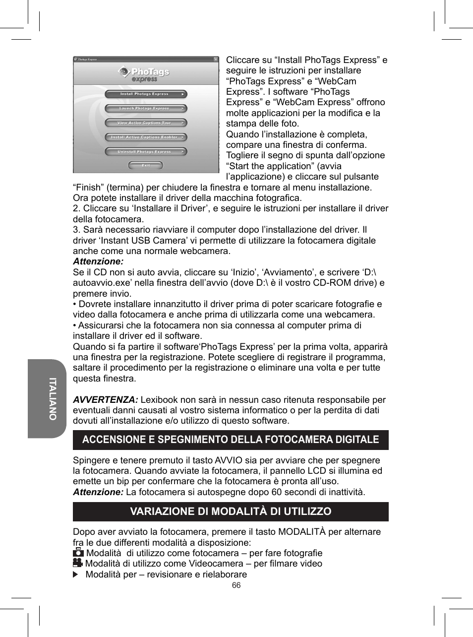 Lexibook DJ050 Series User Manual | Page 66 / 110
