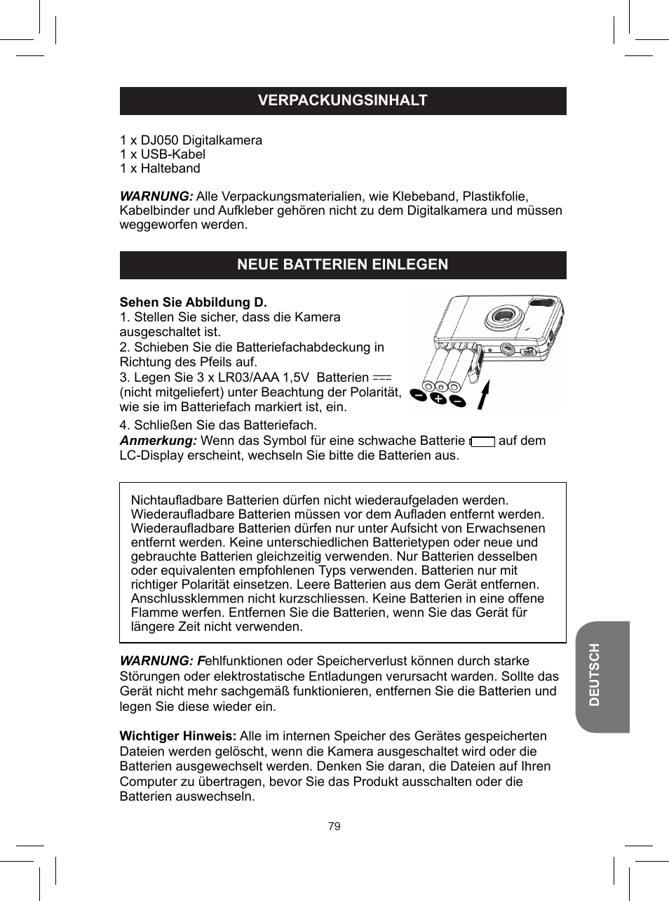 Lexibook DJ050 Series User Manual | Page 79 / 110