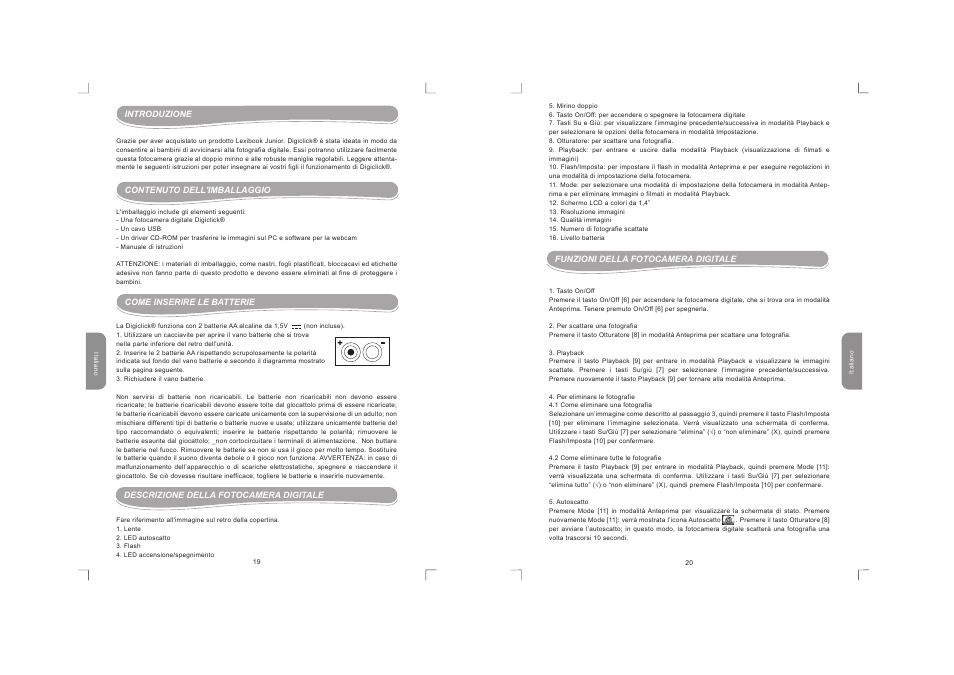 Dj10019it_20it.pdf | Lexibook DJ100 / DJ100BB / DJ100NO / DJ100SP User Manual | Page 11 / 19