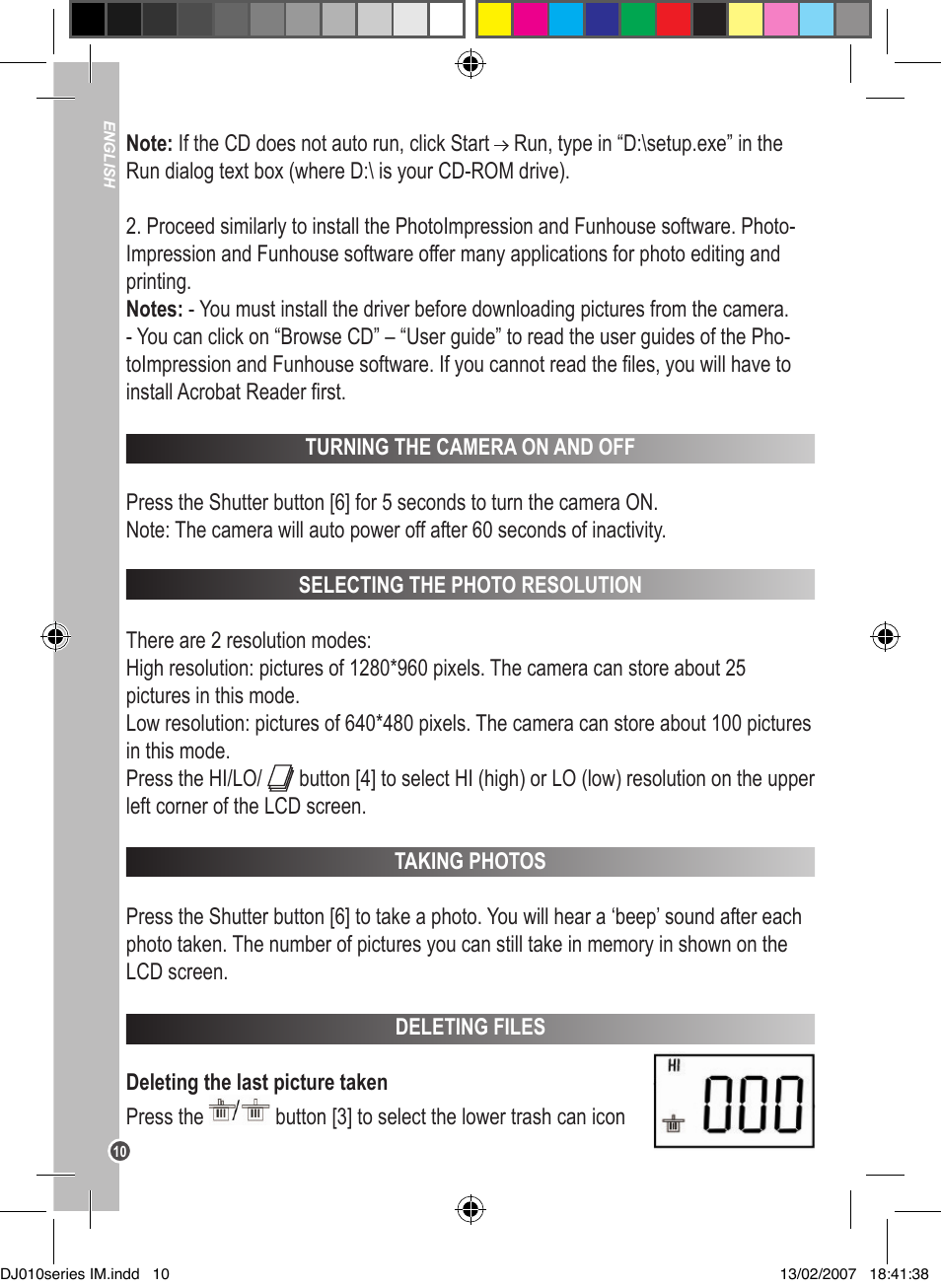 Lexibook DJ010BB / DJ010NO / DJ010SP / DJ010i1 User Manual | Page 10 / 37