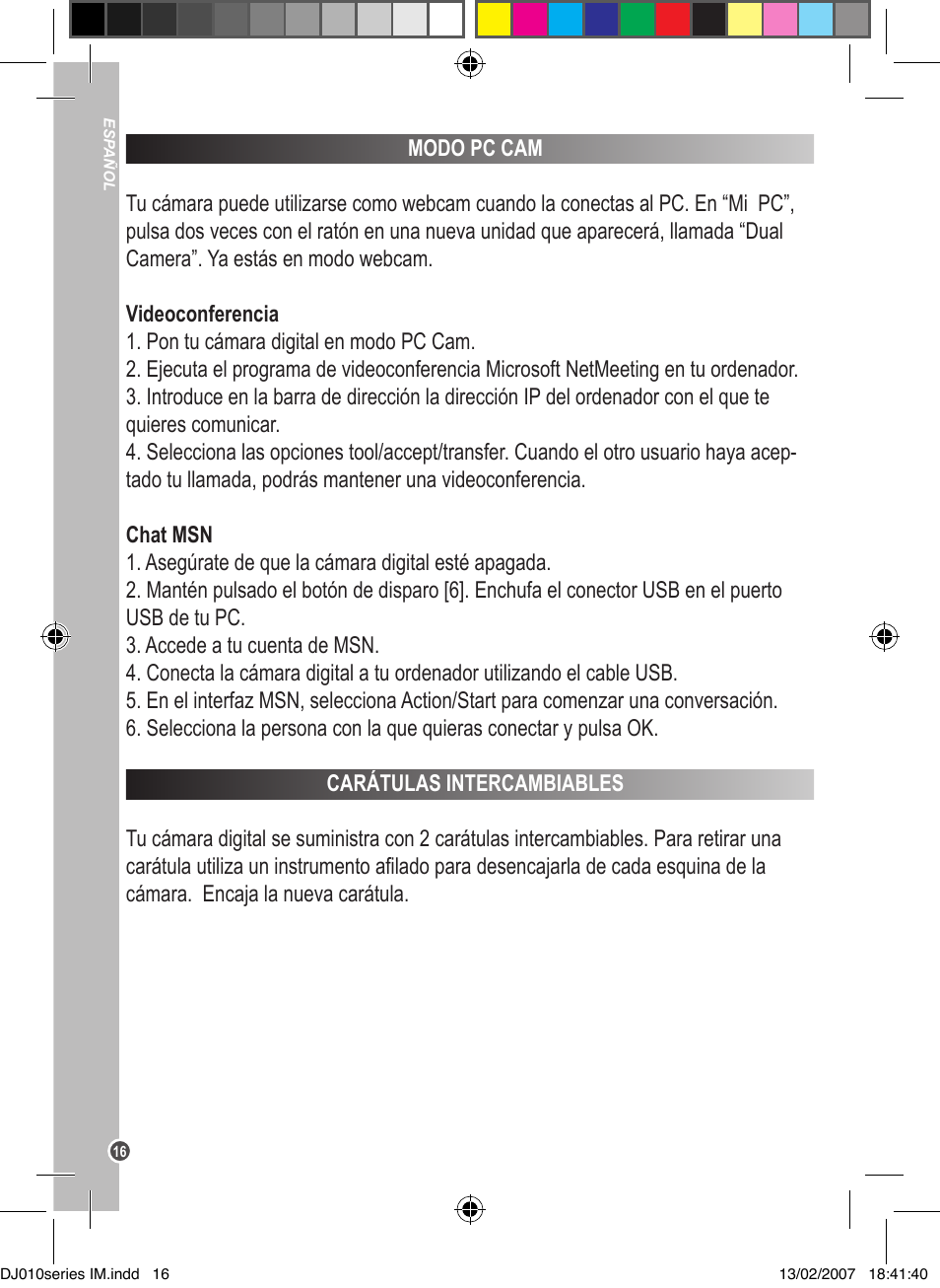Lexibook DJ010BB / DJ010NO / DJ010SP / DJ010i1 User Manual | Page 16 / 37