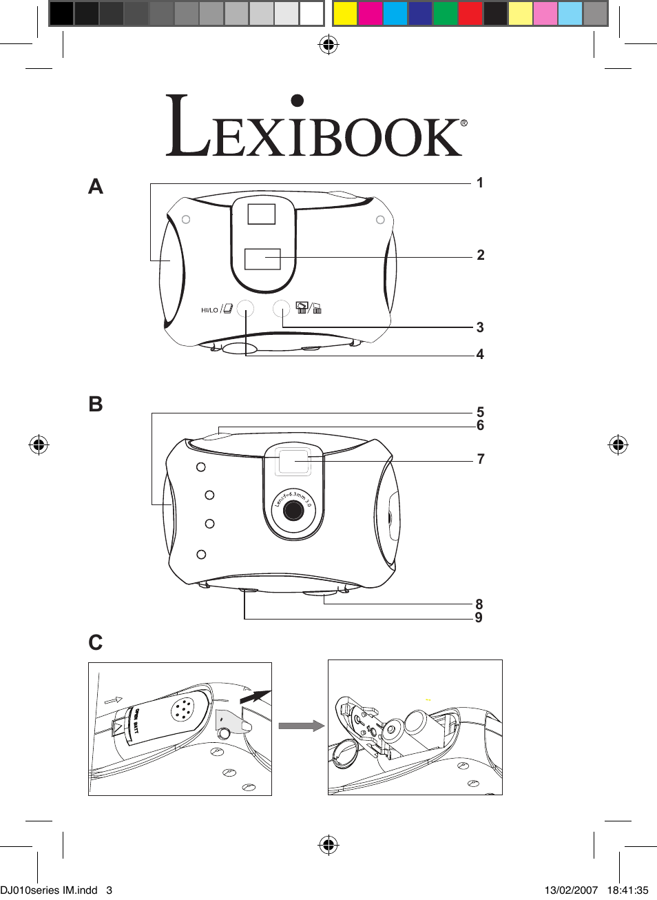 Ab c | Lexibook DJ010BB / DJ010NO / DJ010SP / DJ010i1 User Manual | Page 3 / 37