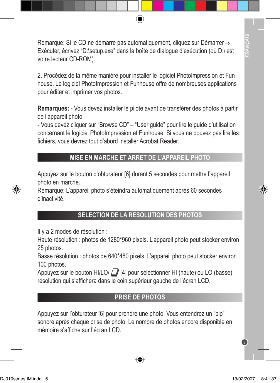 Lexibook DJ010BB / DJ010NO / DJ010SP / DJ010i1 User Manual | Page 5 / 37