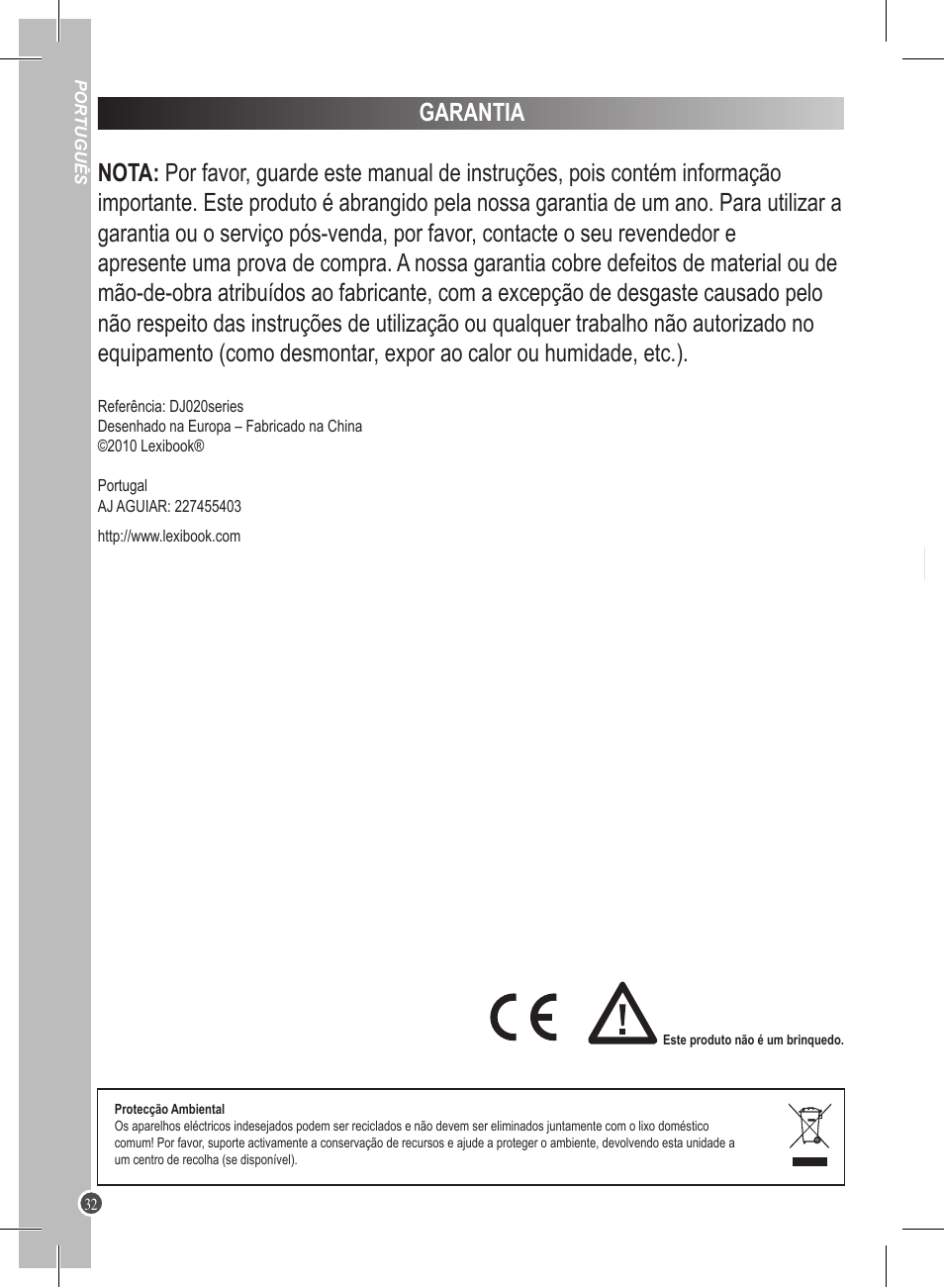 Lexibook DJ020 Series User Manual | Page 32 / 56
