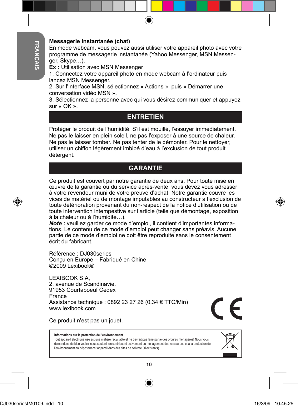 Lexibook DJ030 Series User Manual | Page 10 / 62