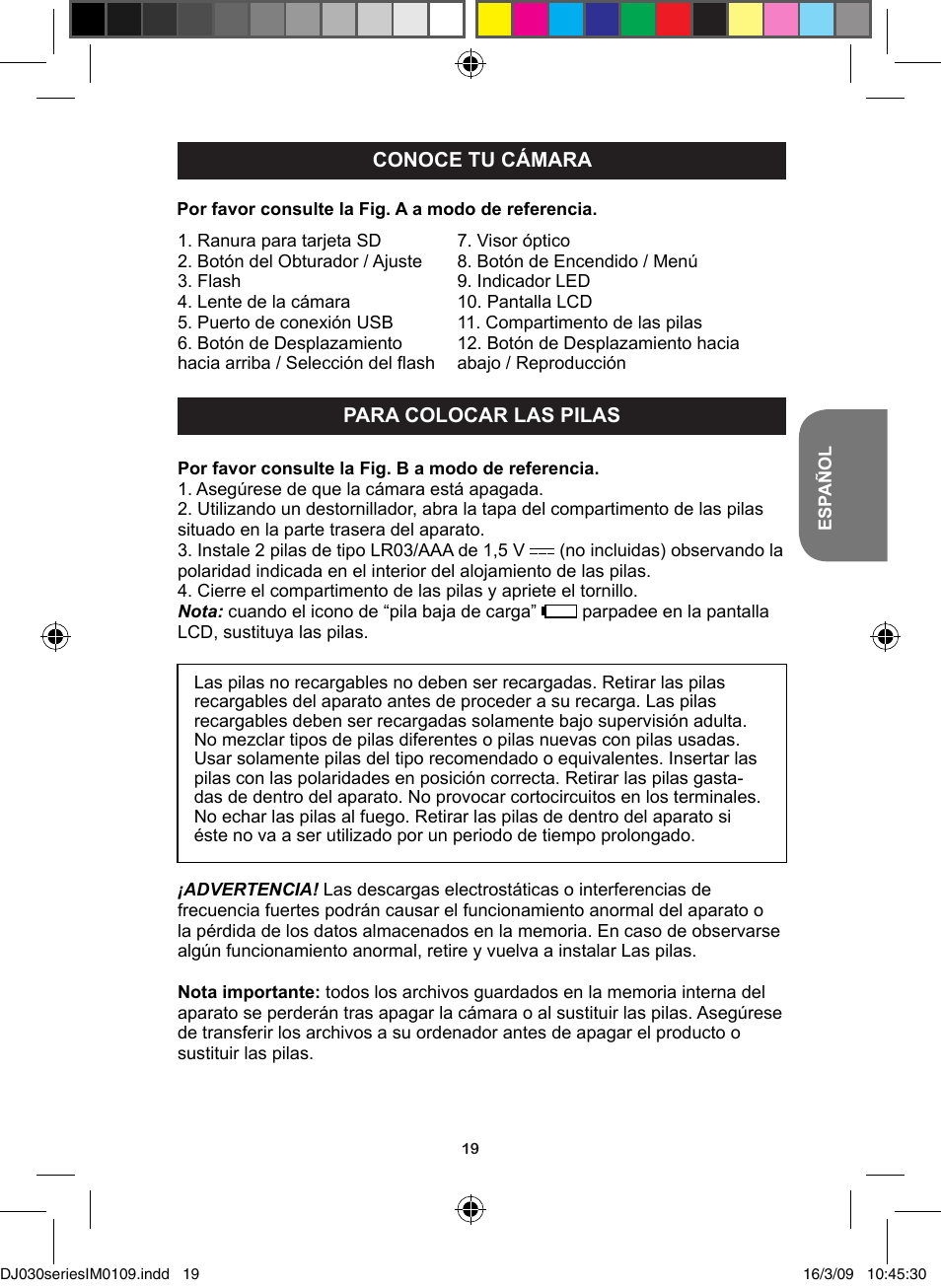 Lexibook DJ030 Series User Manual | Page 19 / 62