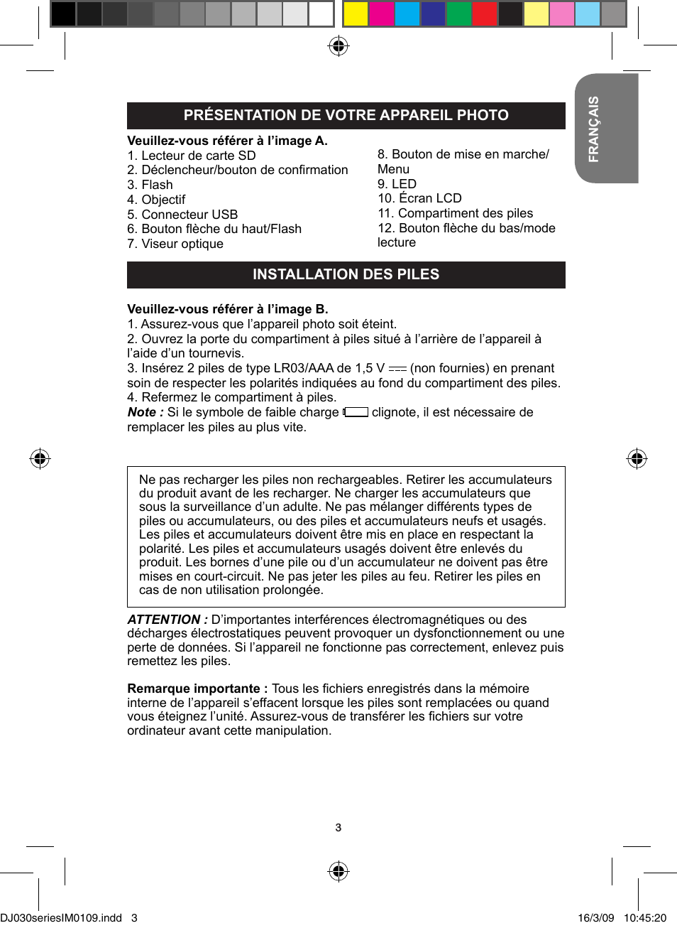 Lexibook DJ030 Series User Manual | Page 3 / 62