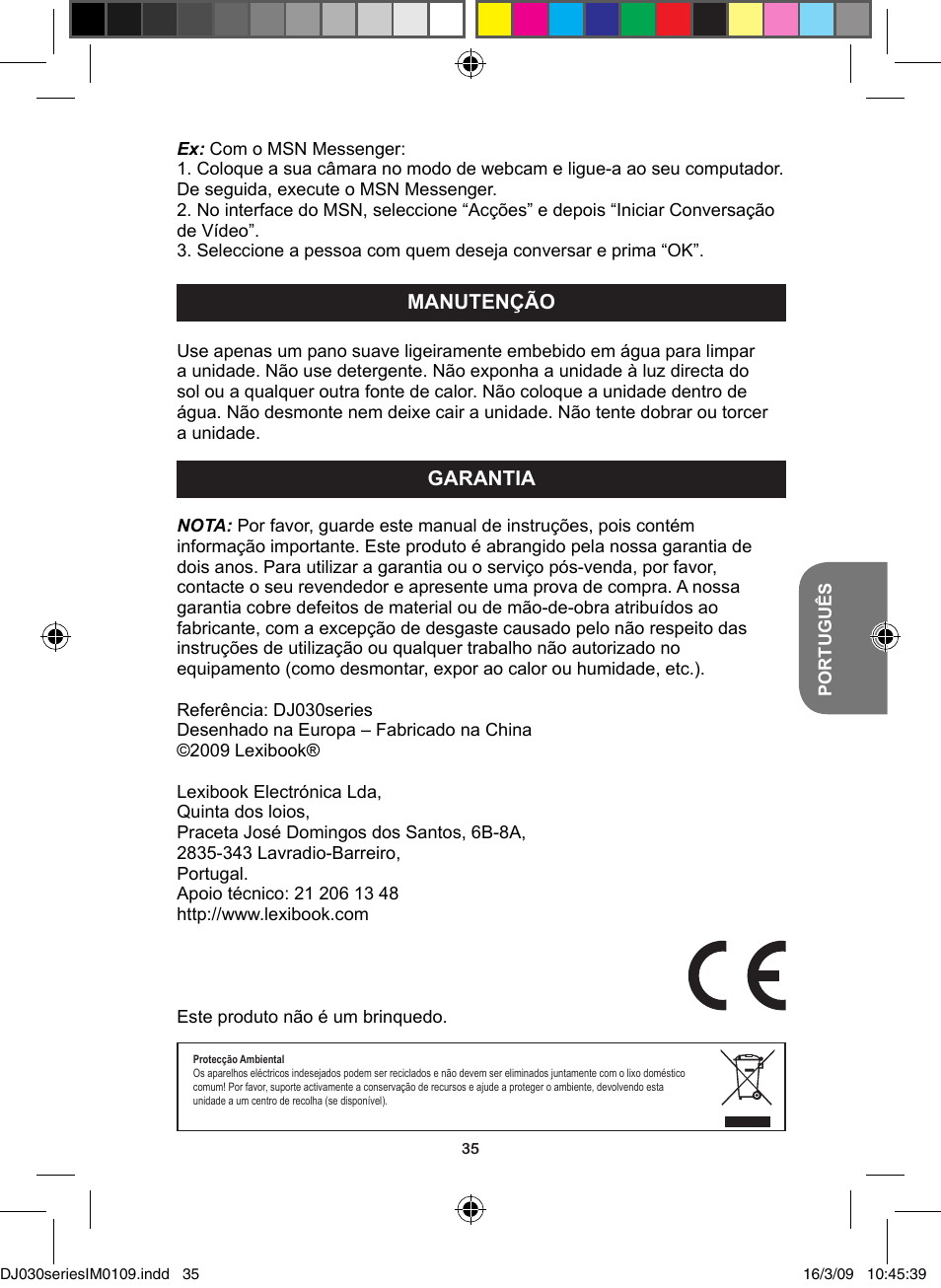 Lexibook DJ030 Series User Manual | Page 35 / 62
