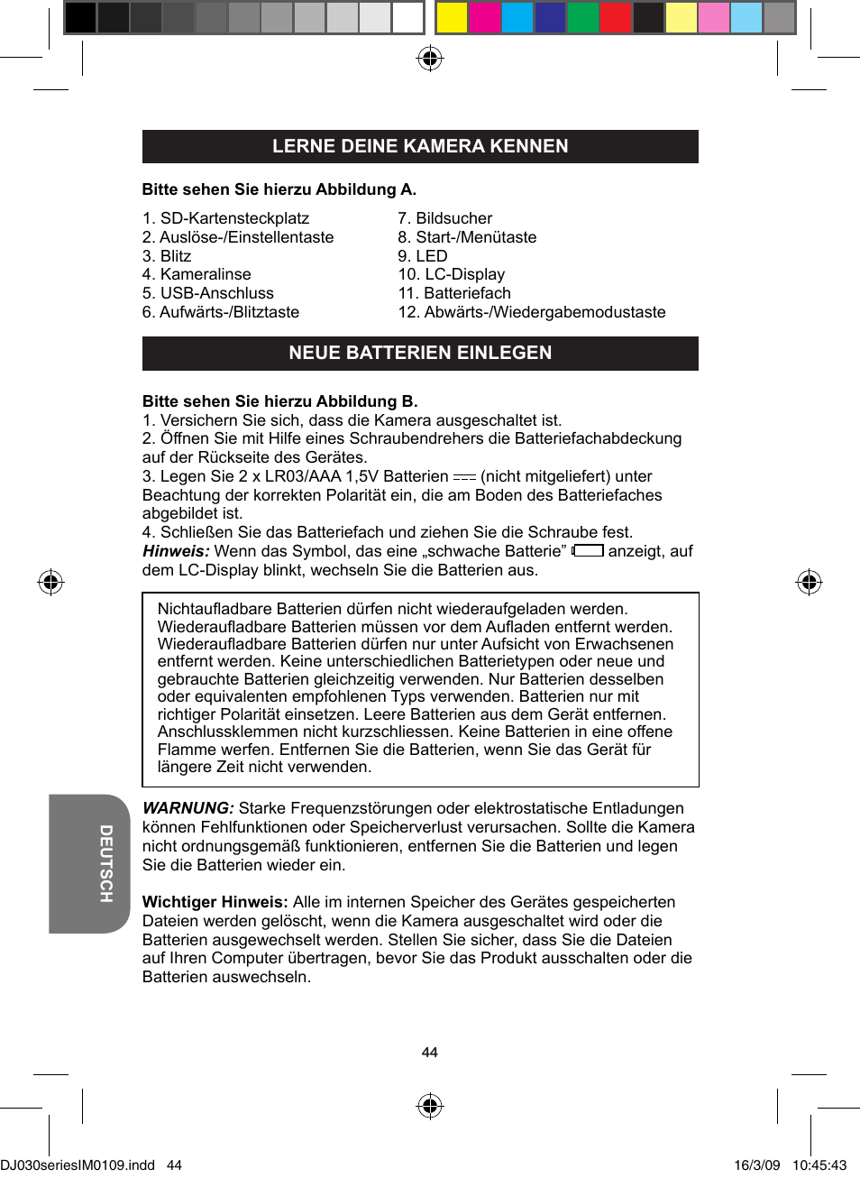 Lexibook DJ030 Series User Manual | Page 44 / 62