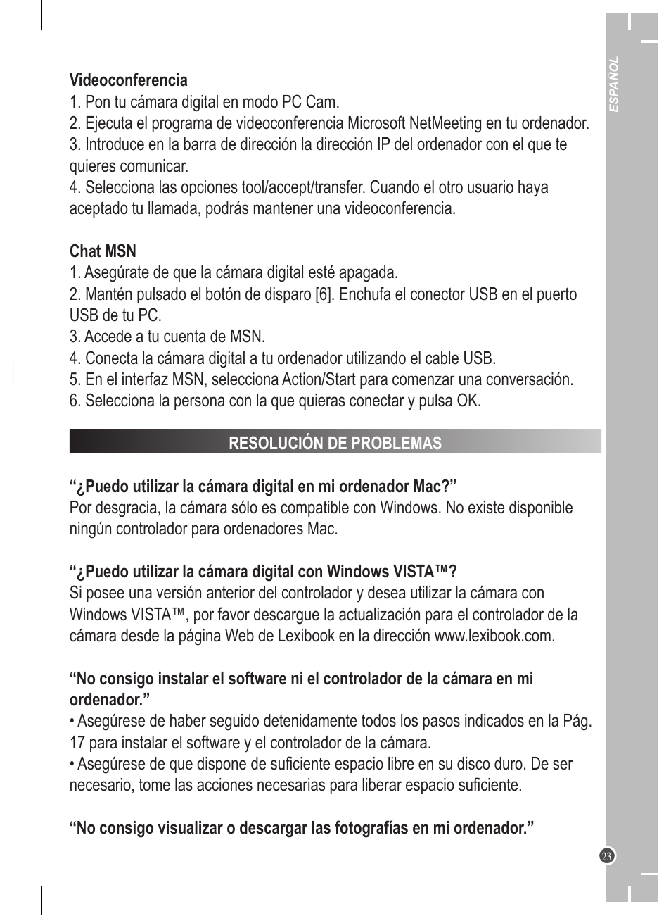 Lexibook DJ045 Series User Manual | Page 23 / 54