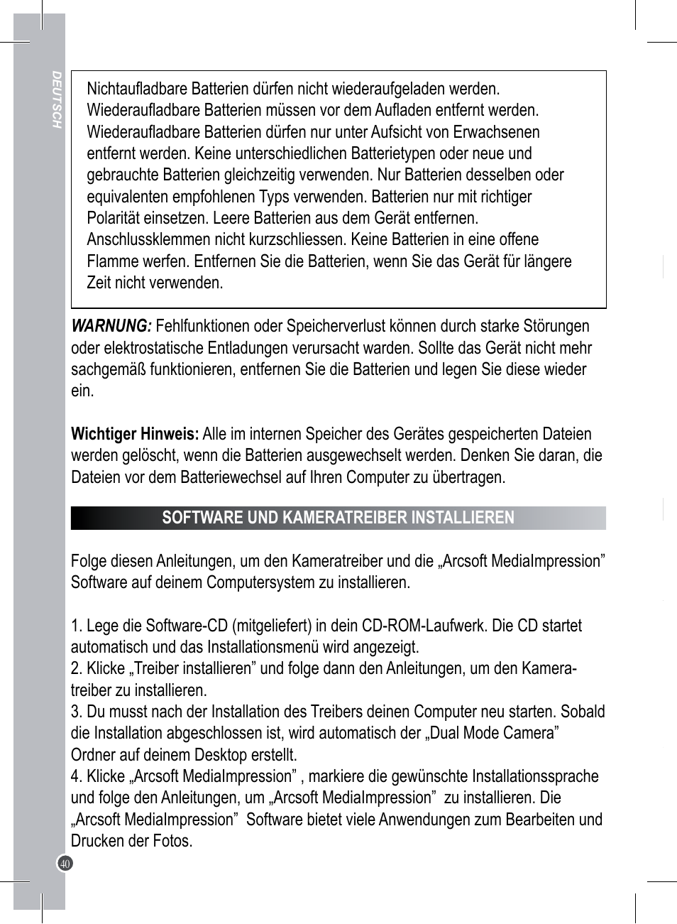 Lexibook DJ013 Series User Manual | Page 40 / 54