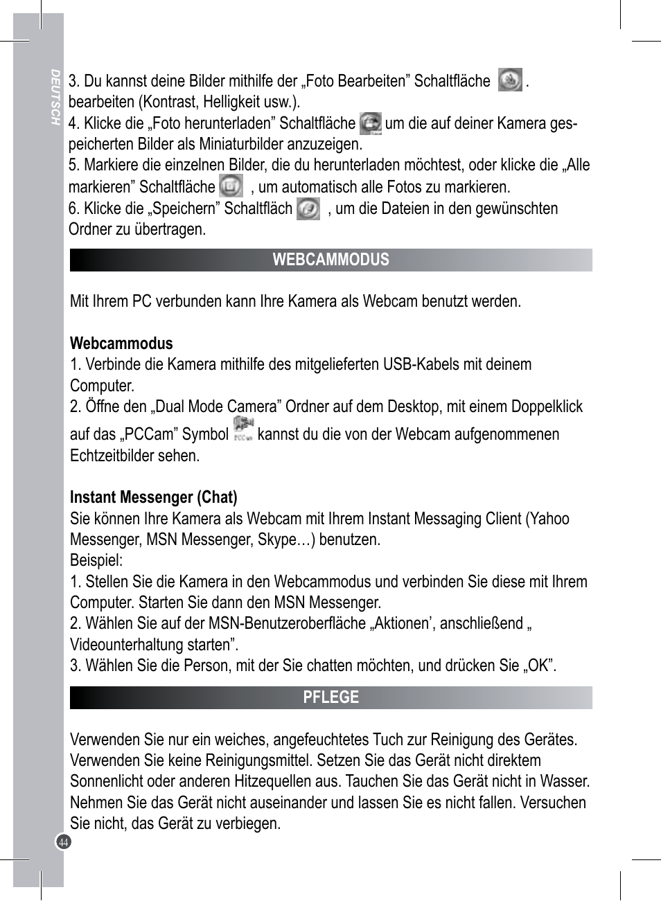 Lexibook DJ013 Series User Manual | Page 44 / 54