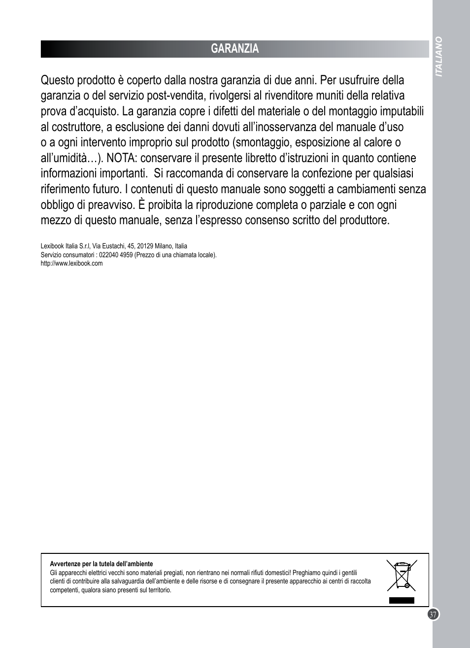 Lexibook DJ015 Series User Manual | Page 37 / 54
