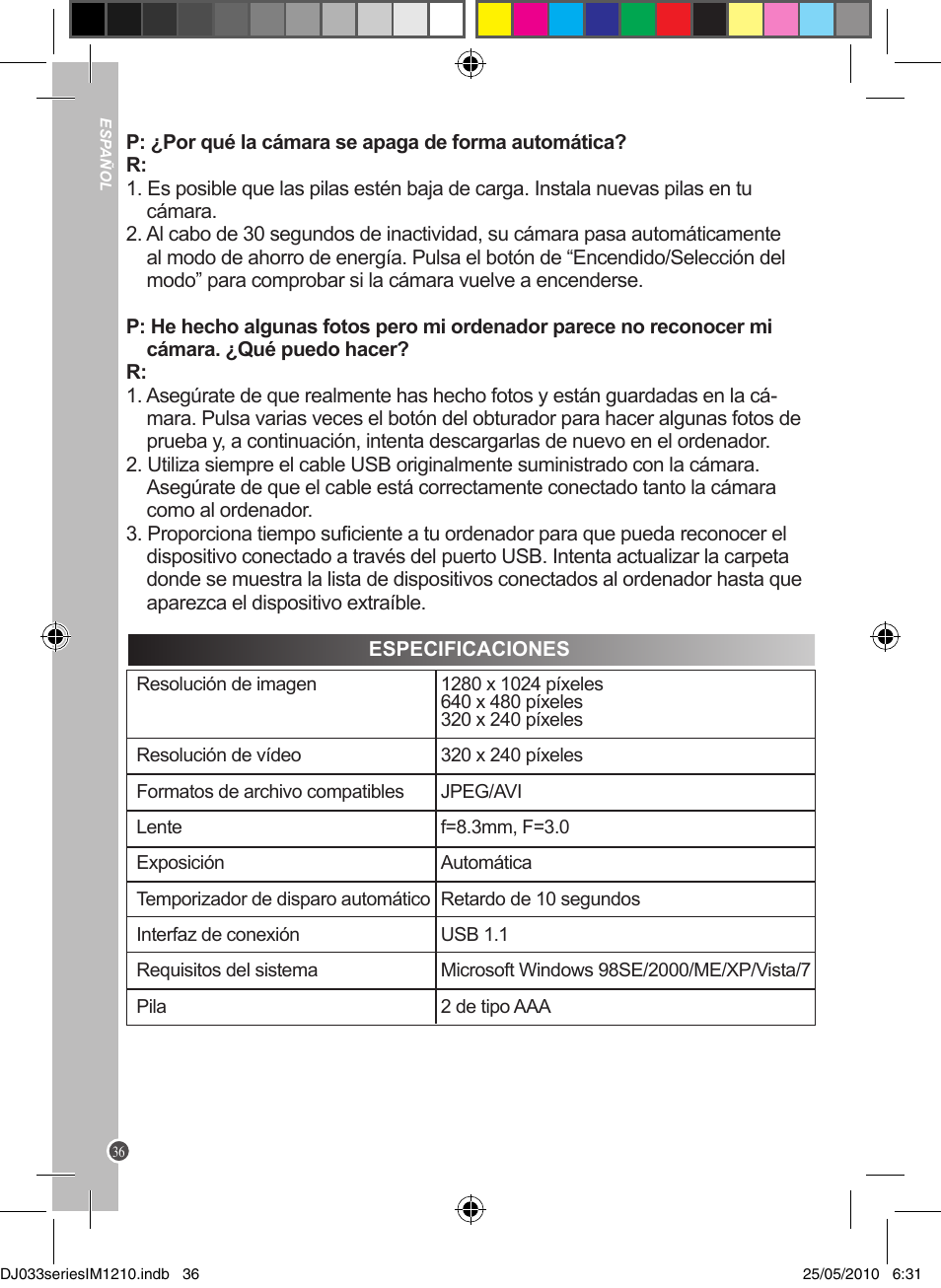Lexibook DJ033 Series User Manual | Page 36 / 85