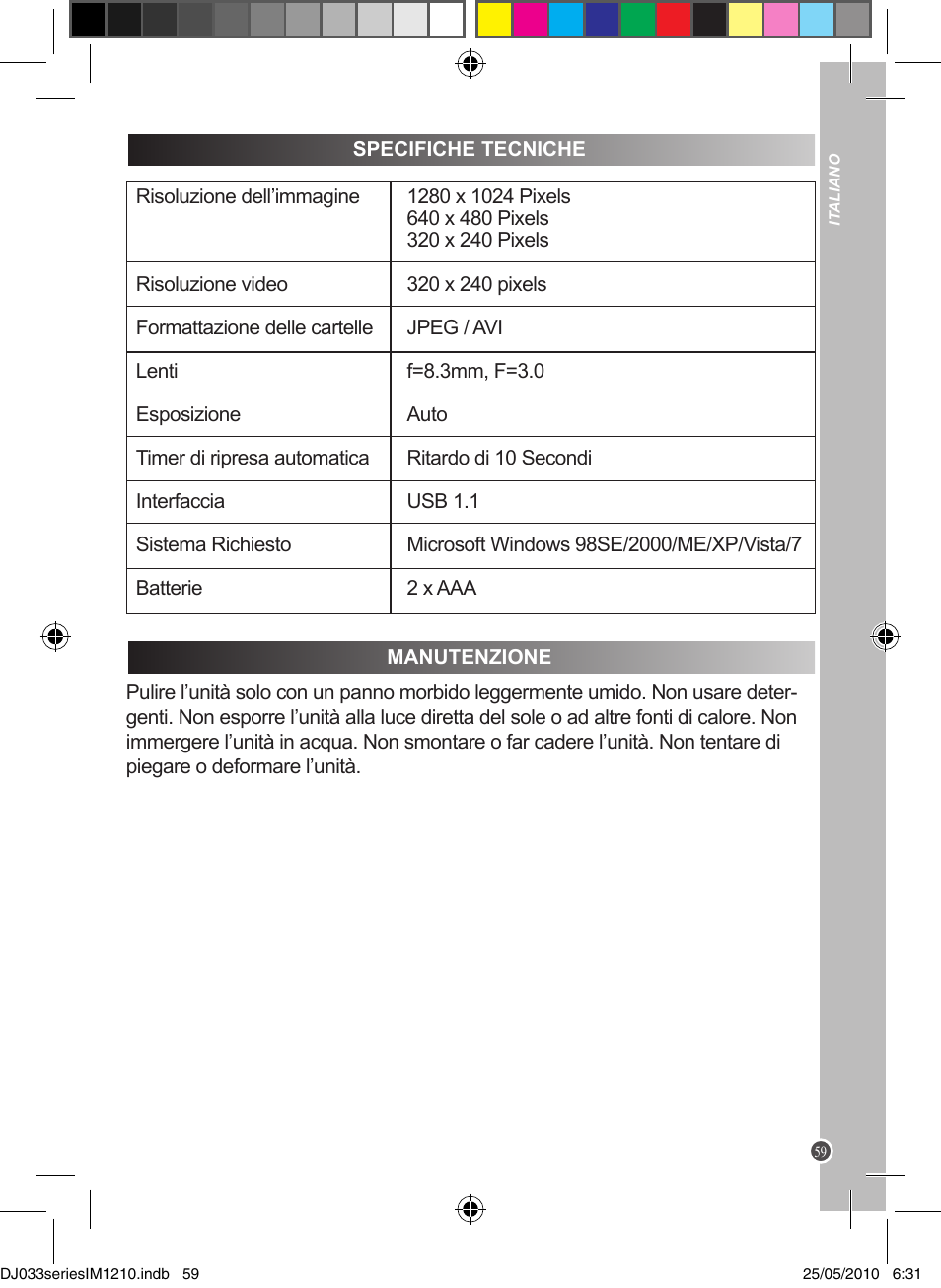 Lexibook DJ033 Series User Manual | Page 59 / 85