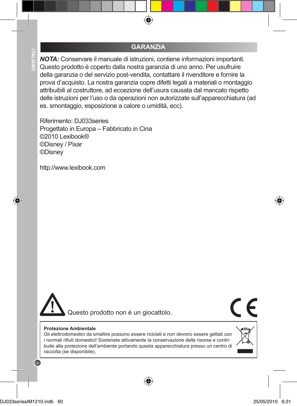 Lexibook DJ033 Series User Manual | Page 60 / 85