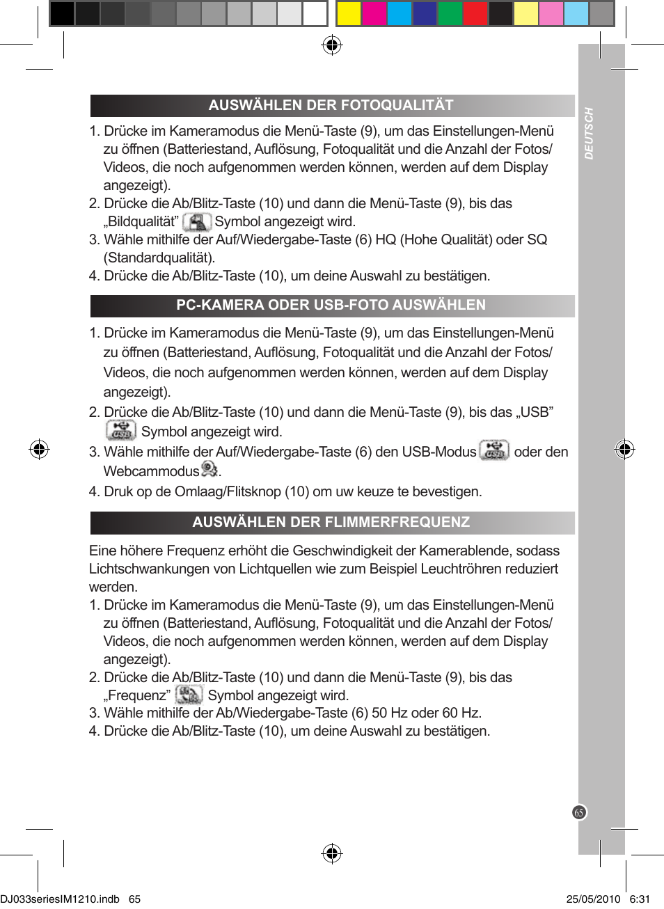 Lexibook DJ033 Series User Manual | Page 65 / 85