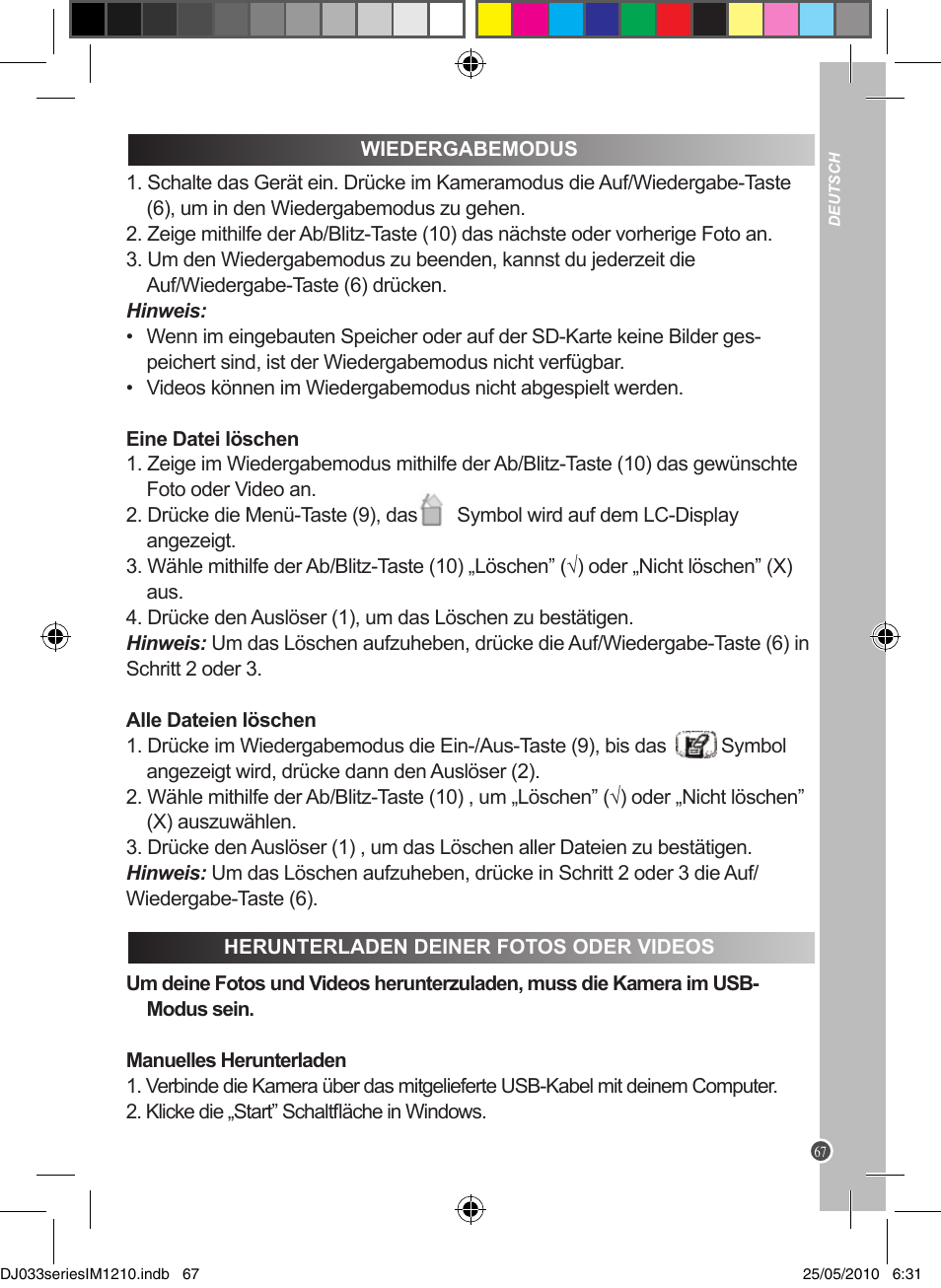 Lexibook DJ033 Series User Manual | Page 67 / 85