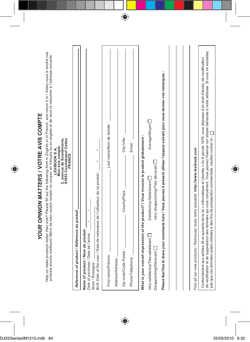 Lexibook DJ033 Series User Manual | Page 84 / 85