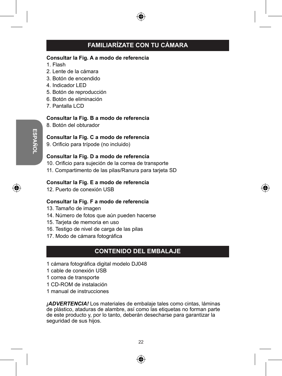 Lexibook DJ048 Series User Manual | Page 22 / 68