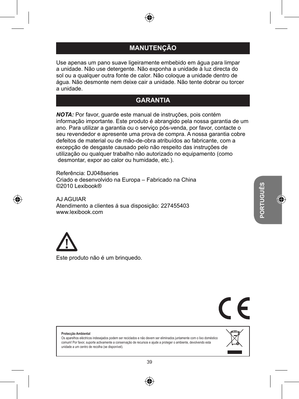 Lexibook DJ048 Series User Manual | Page 39 / 68