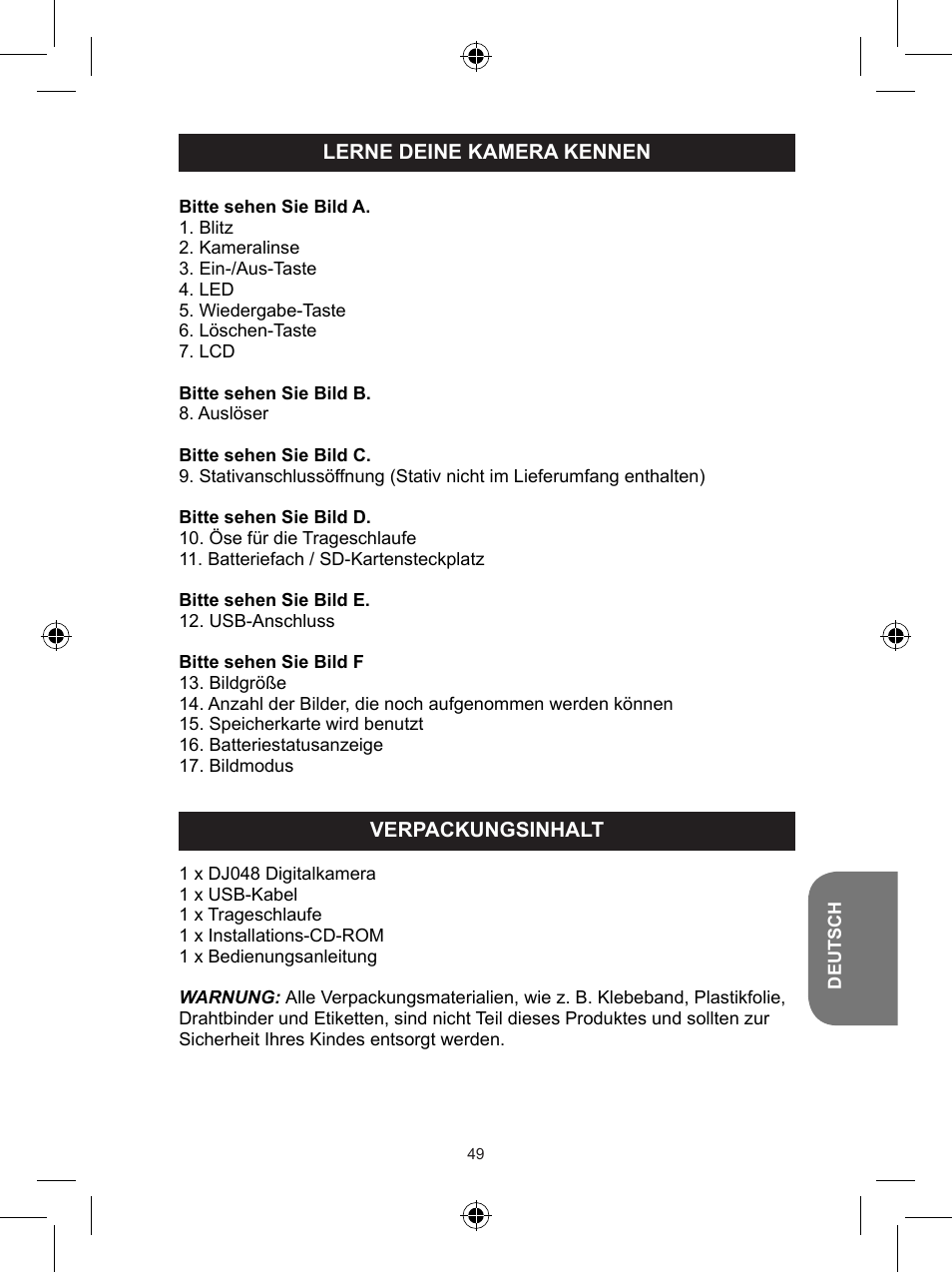 Lexibook DJ048 Series User Manual | Page 49 / 68