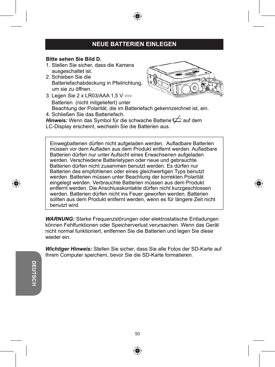Lexibook DJ048 Series User Manual | Page 50 / 68