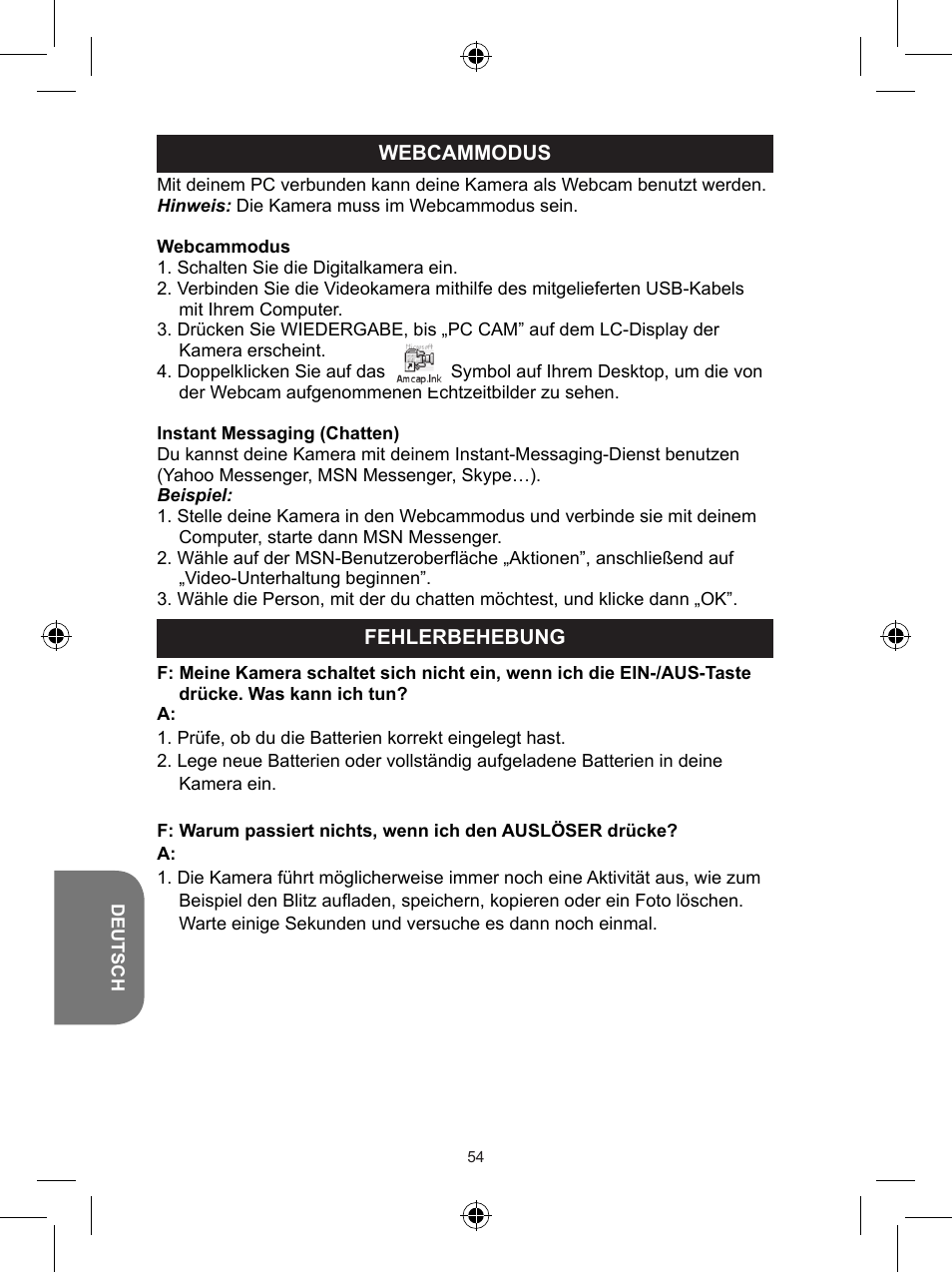 Lexibook DJ048 Series User Manual | Page 54 / 68