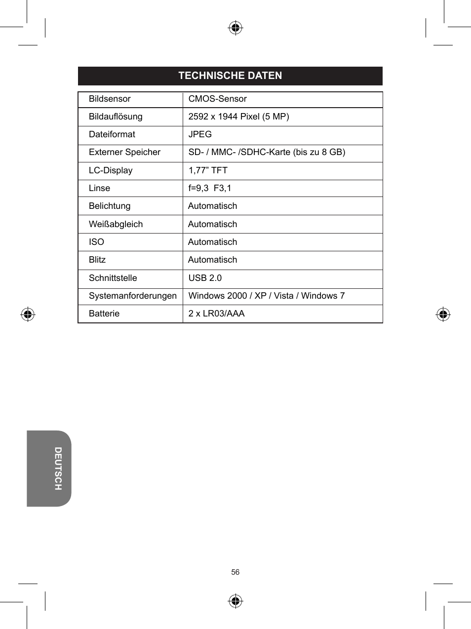 Lexibook DJ048 Series User Manual | Page 56 / 68
