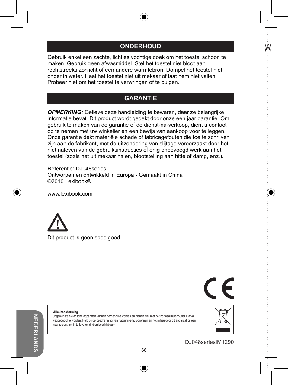 Lexibook DJ048 Series User Manual | Page 66 / 68