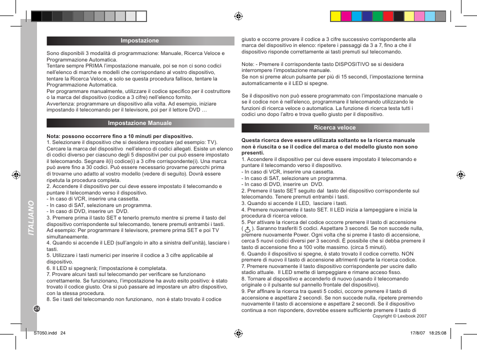 It aliano | Lexibook ST050 User Manual | Page 24 / 51