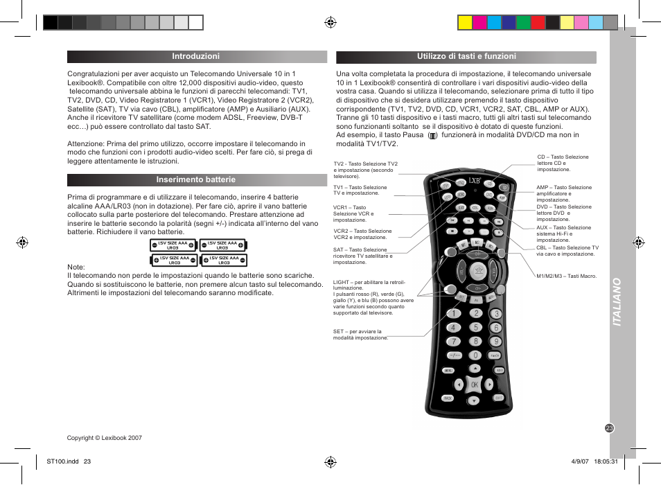 It aliano | Lexibook ST100 User Manual | Page 23 / 51