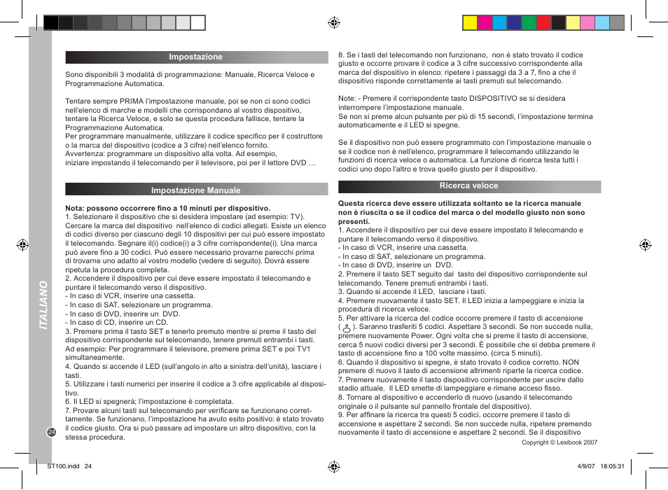 It aliano | Lexibook ST100 User Manual | Page 24 / 51