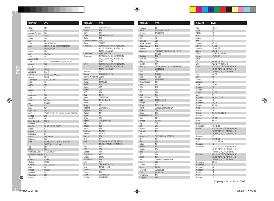 Lexibook ST100 User Manual | Page 48 / 51