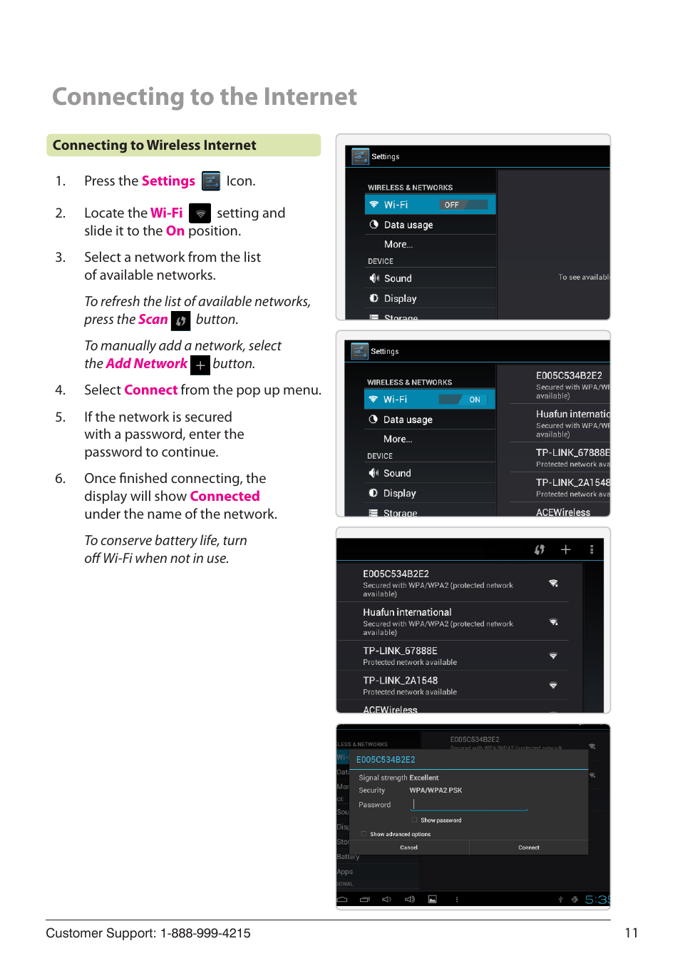 Connecting to the internet | ZEKI TBDB863B USER MANUAL User Manual | Page 11 / 23