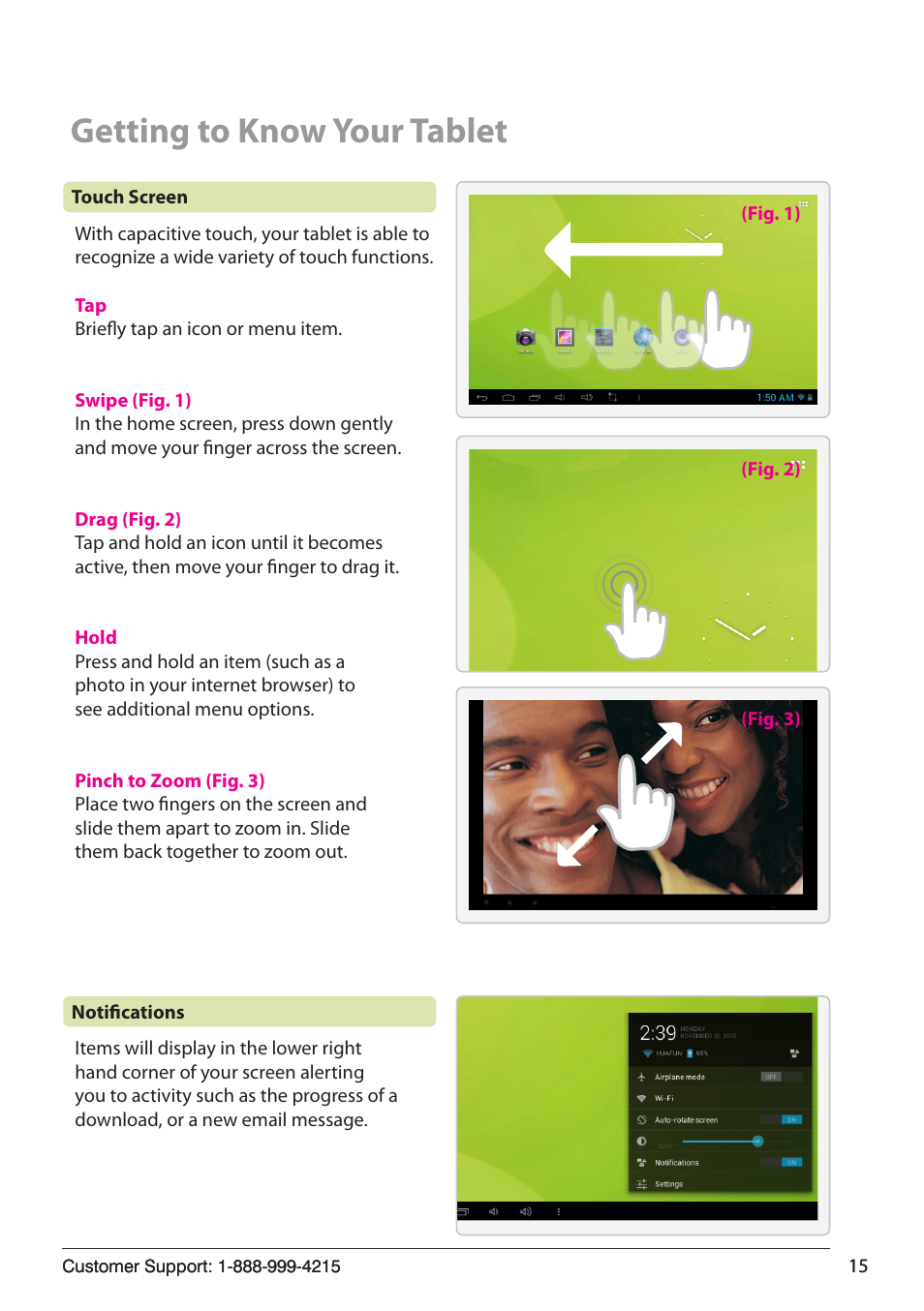 Getting to know your tablet | ZEKI TBDB863B USER MANUAL User Manual | Page 15 / 23