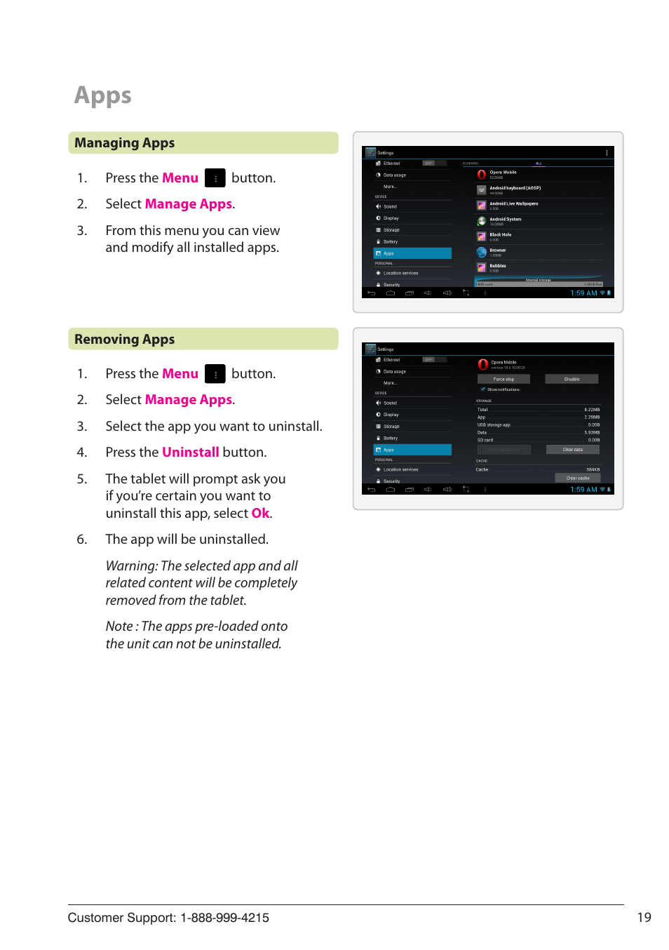 Apps | ZEKI TBDB863B USER MANUAL User Manual | Page 19 / 23