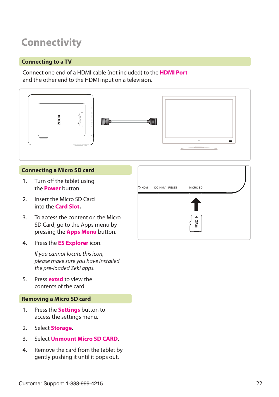 Connectivity | ZEKI TBDB863B USER MANUAL User Manual | Page 22 / 23