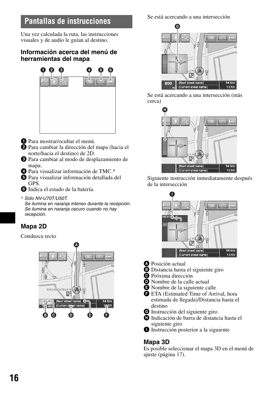 Pantallas de instrucciones | Sony NV-U70T User Manual | Page 120 / 216