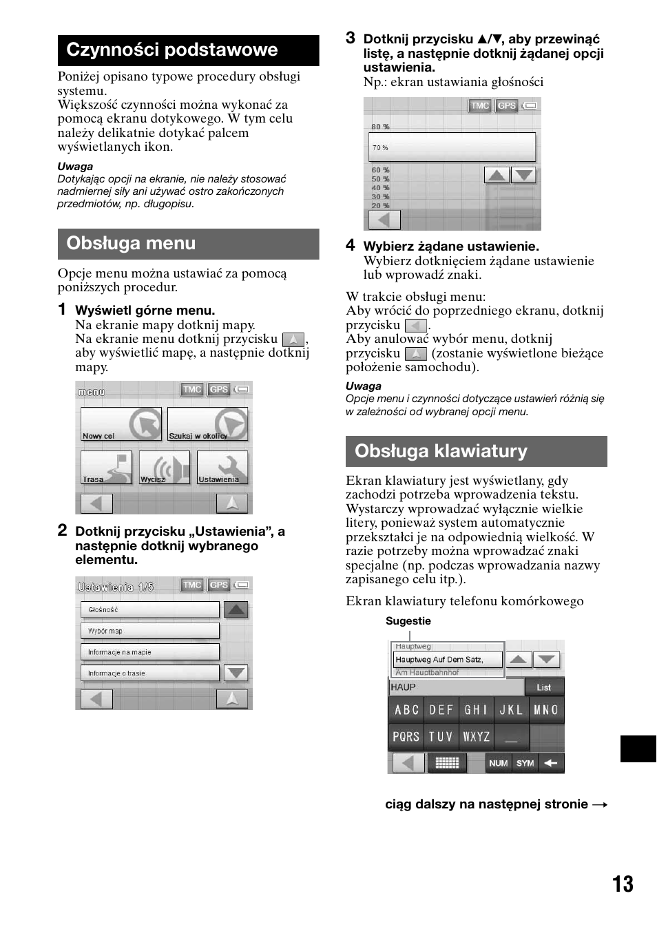 Czynności podstawowe, Obsługa menu, Obsługa klawiatury | Obsługa menu obsługa klawiatury | Sony NV-U70T User Manual | Page 179 / 216