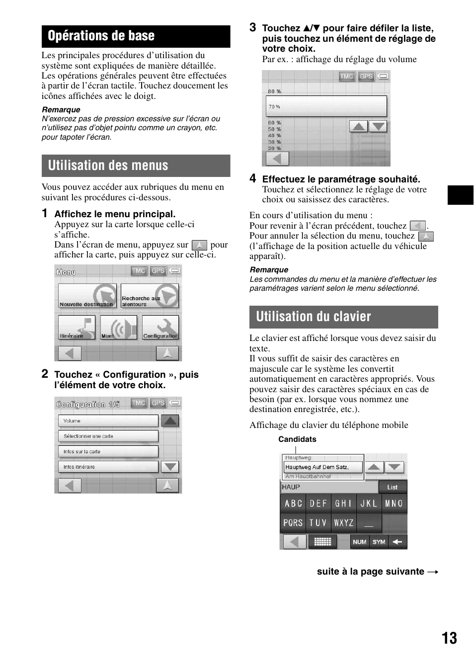 Opérations de base, Utilisation des menus, Utilisation du clavier | Utilisation des menus utilisation du clavier | Sony NV-U70T User Manual | Page 55 / 216
