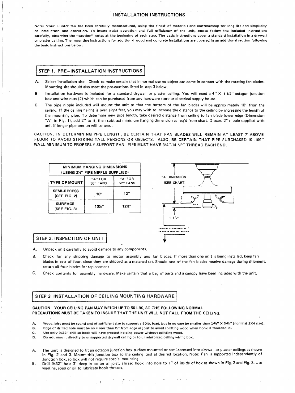 Hunter 22282 52 Outdoor Original User Manual | Page 2 / 4