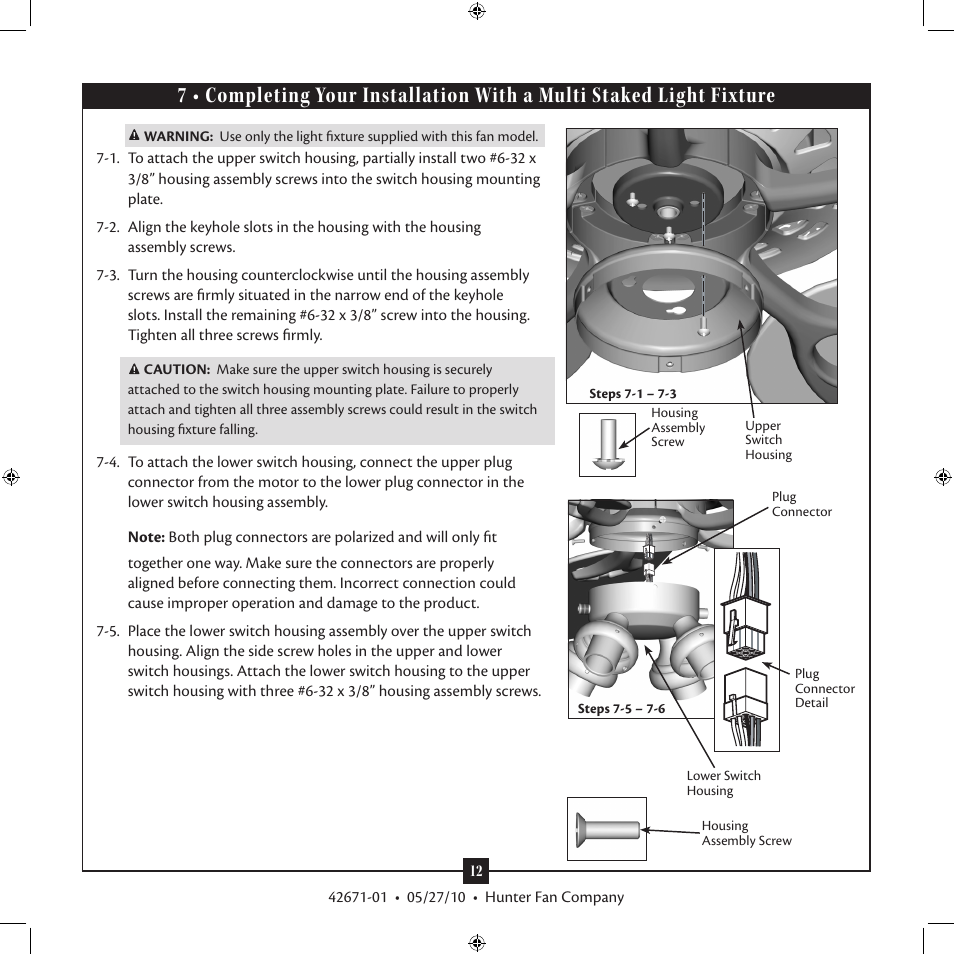 Hunter 21375 46 Stonington User Manual | Page 12 / 15